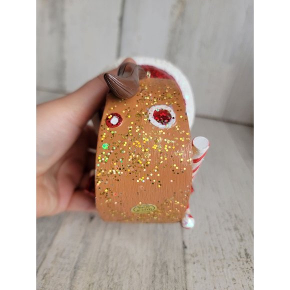 Unique glitter Santa Claus rocking horse candy cane home figure Xmas - Picture 6 of 8